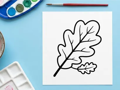 Ilustração simples de folha para temas naturais e ecológicos. Design botânico minimalista para projetos ambientais.