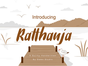 Ratthanja - A quirky Handwritten Font preview picture
