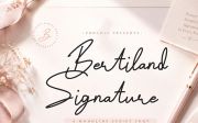 Bertiland Signature – Monoline Script Font