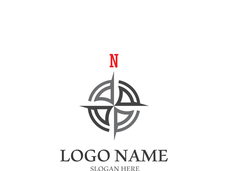 Compass logo template vector icon illustration design
