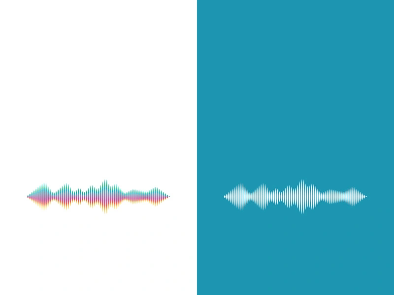 Sound waves vector illustration design template