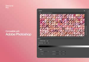 Free 200 Rose Gold Photoshop Gradients