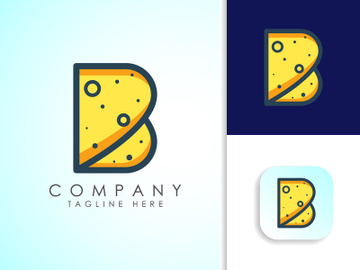 Abstract initial alphabet B logo design. Vector illustration. preview picture