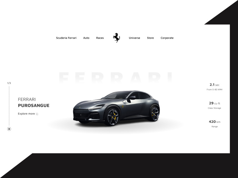 Ferrari Website Redesign