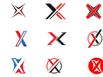 X sport logo initial name company preview picture