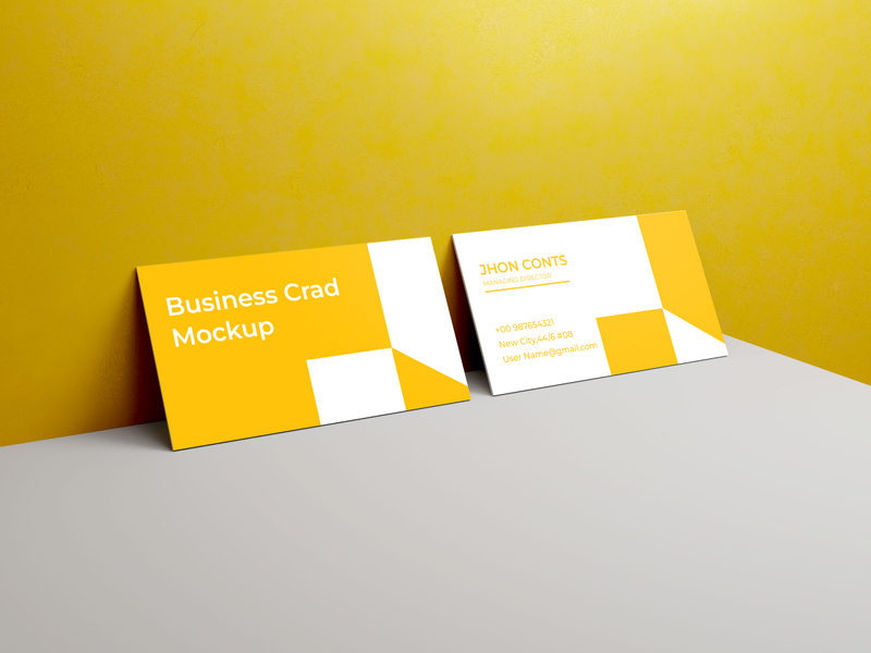 Business card mockup PSD Free Download