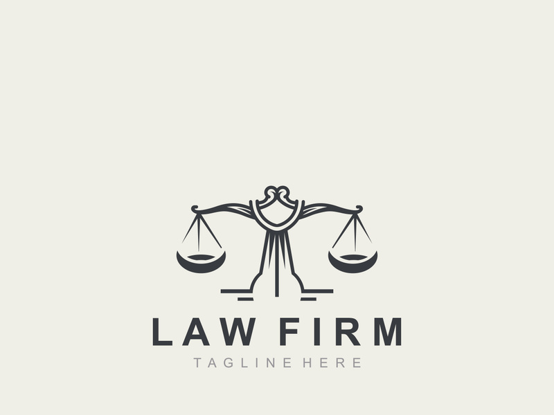 Law firm Logo lawyer office Simple Design inspiration symbol template