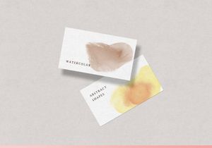 Watercolor Abstract Smudge Shapes