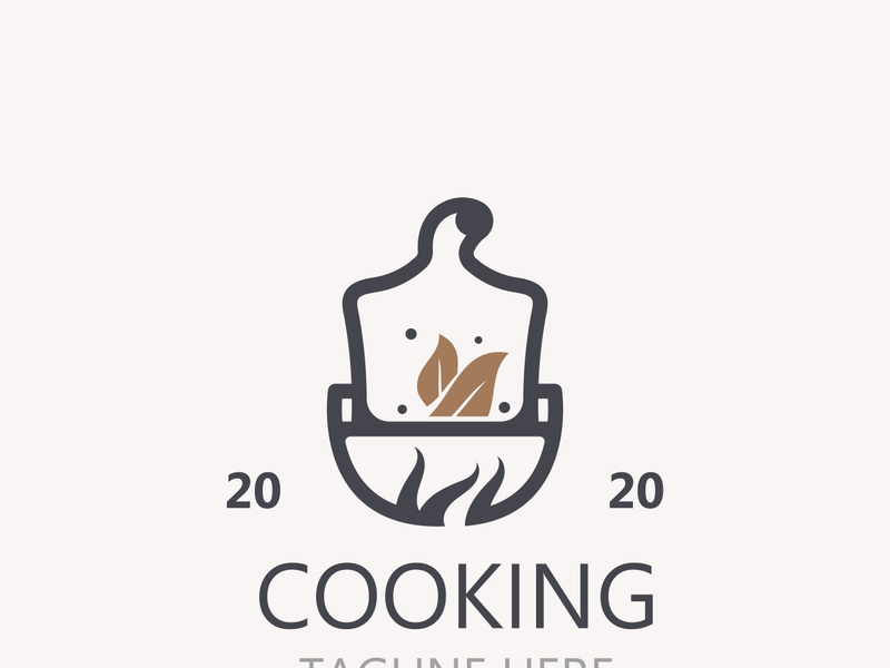Cooking logo design. Icon or symbol inspration simple line for restaurant business
