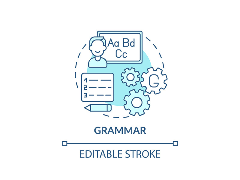 Grammar concept icon