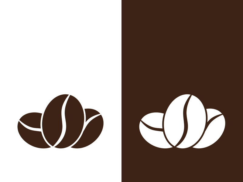 Coffee bean icon vector illustration template
