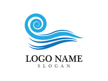 Wave beach vector illustration design logo