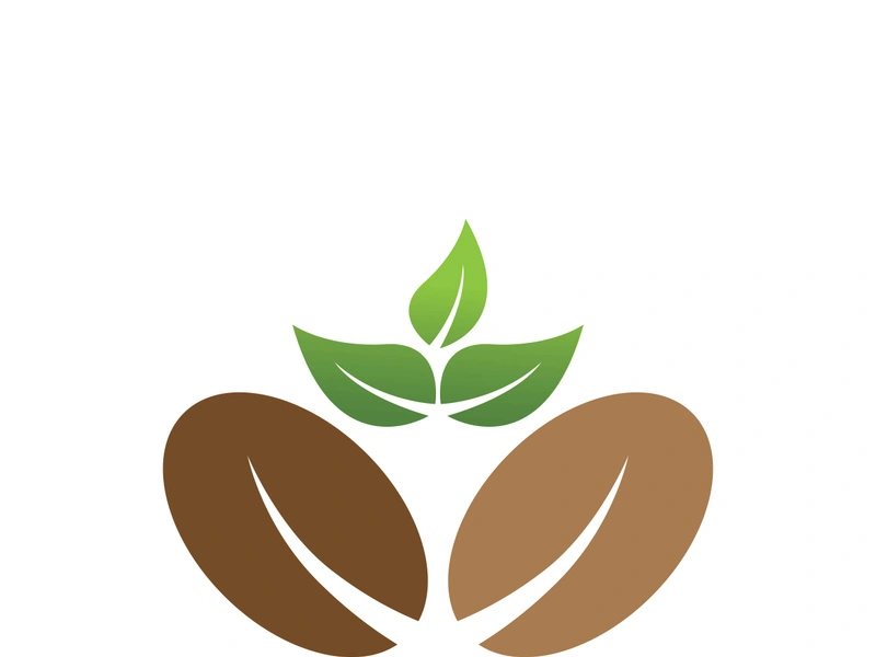 Coffee bean icon vector illustration template