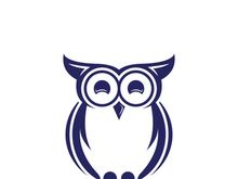 Owl logo icon design animal and simple business abstract vector