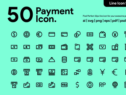 50 Payment Line Icon