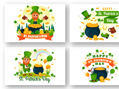 12 Happy St Patrick's Day Illustration