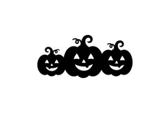 Niedliche Halloween-Kürbisse mit lächelnden Gesichtern für festliche Deko