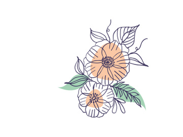 Line Art Flower, Wall Art and Decoration preview picture
