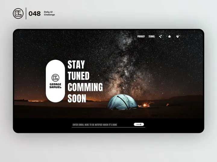 Coming Soon | Daily UI challenge - 048/100