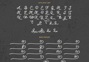 Dattge Hurty - Monoline Retro Script Font