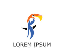Toucan simple logo design image bird vector illustration