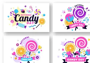 10 National Candy Day Illustration