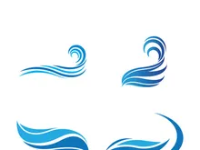 Wave beach vector illustration design logo