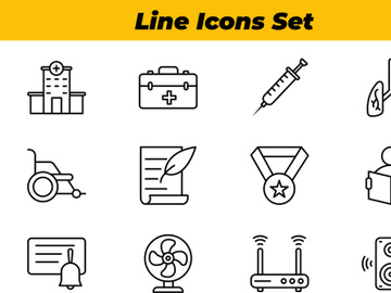 Line icons pack preview picture