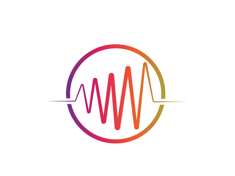 Sound waves vector illustration