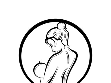 Beauty Lactating Mom Baby logo illustration preview picture