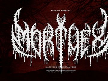 Mortvex | Death Metal Font preview picture