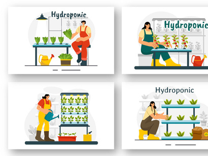 9 Hydroponics Technology Illustration