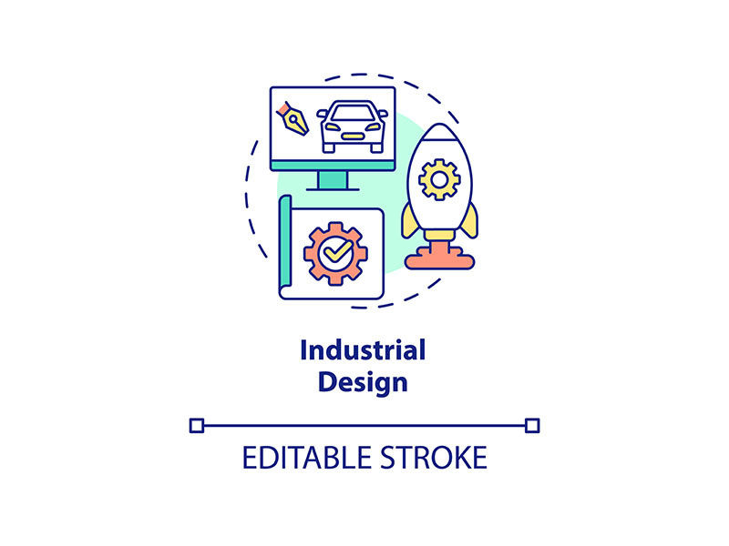 Industrial design concept icon