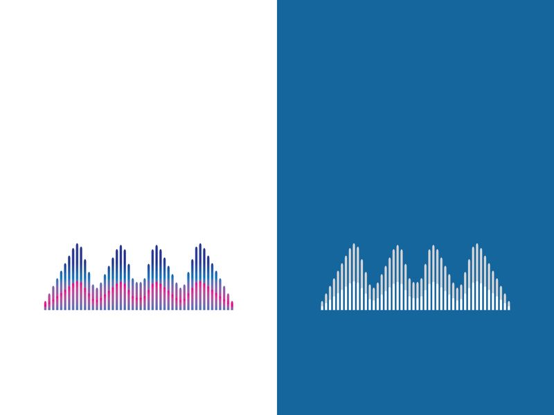 Sound waves vector illustration design template