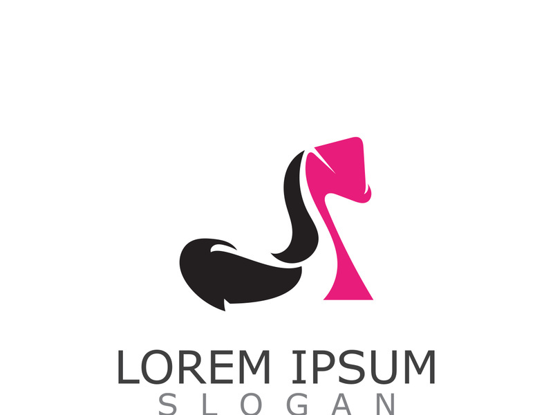 Women shoes logo design High heel fashion icon template vector for business store