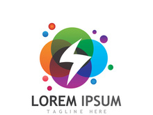 thunder lightning logo creative design