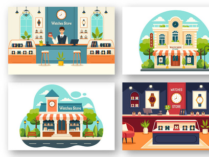 10 Watches Store Illustration