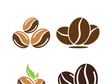 Coffee bean icon vector illustration template
