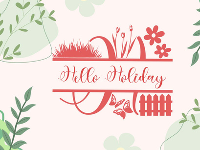 Floral Cute Monogram