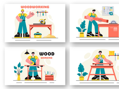 12 Woodworking Illustration