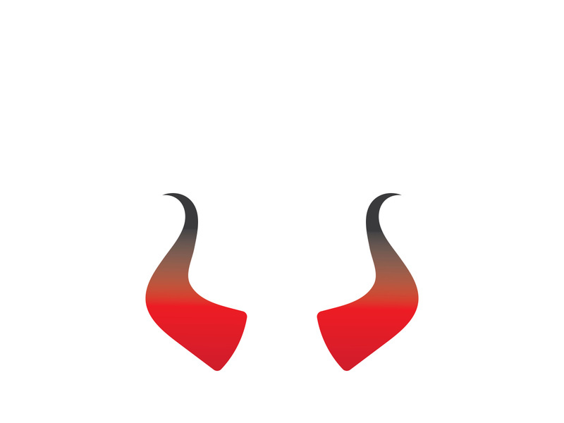 Devil horn Vector icon design illustration Template