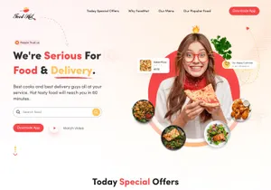 Food Hut (Food Ordering Responsive Design)