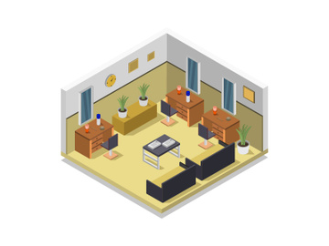 Barber shop isometric preview picture