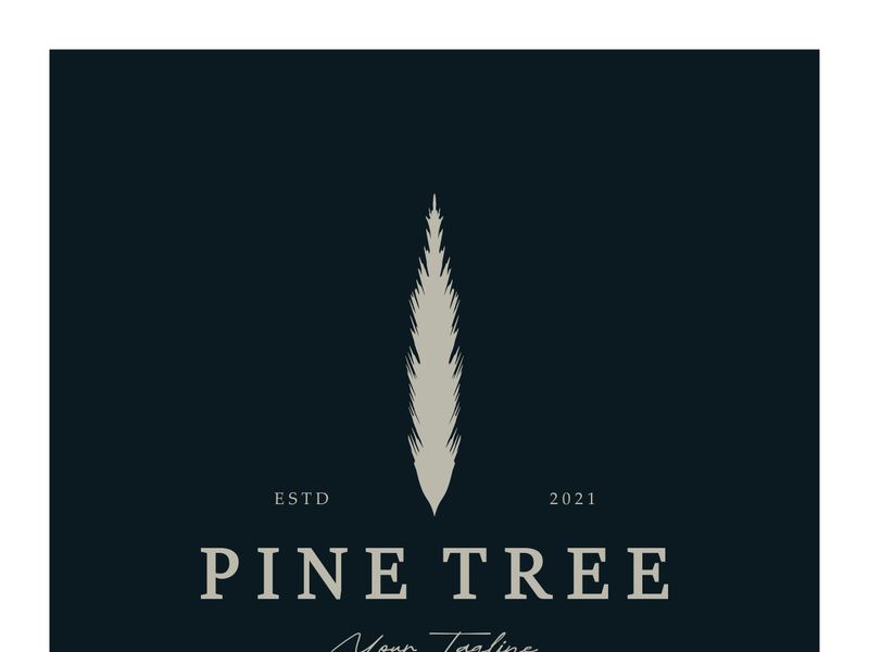 simple pine or fir tree logo,evergreen.for pine forest,adventurers,camping,nature,badges and business.vector