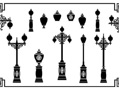 Set of vector retro phones