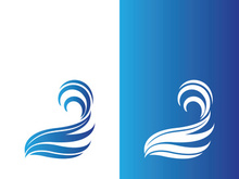 Wave beach vector illustration design logo