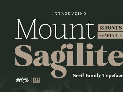 Mount Sagilite – Modern Serif Family Typeface with Variable Font
