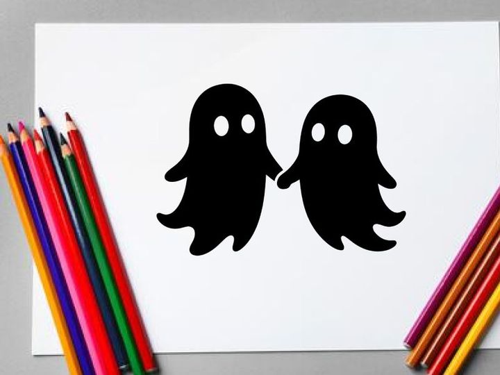 Cute Halloween Ghost Icons for Spooky Decorations and Designs