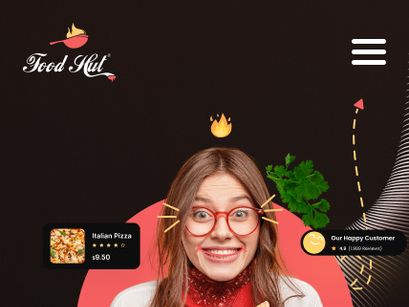 Food Hut (Food Ordering Responsive Design)