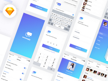 Messagly Freebie UI Kit preview picture